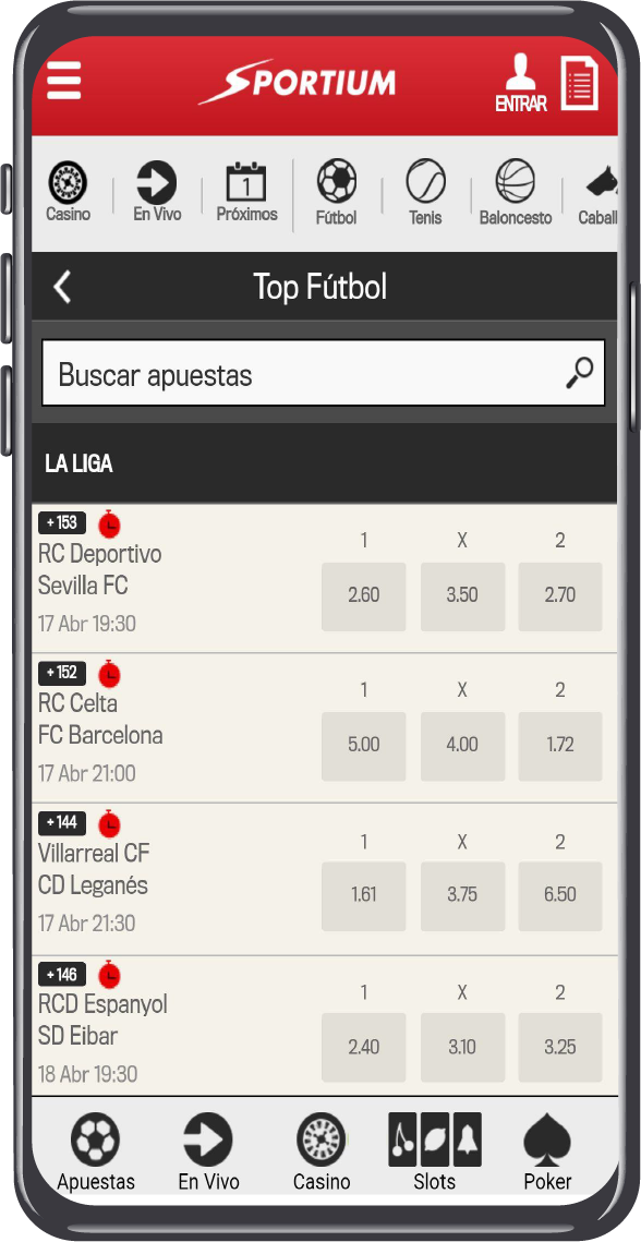 Apuestas de futbol sportium